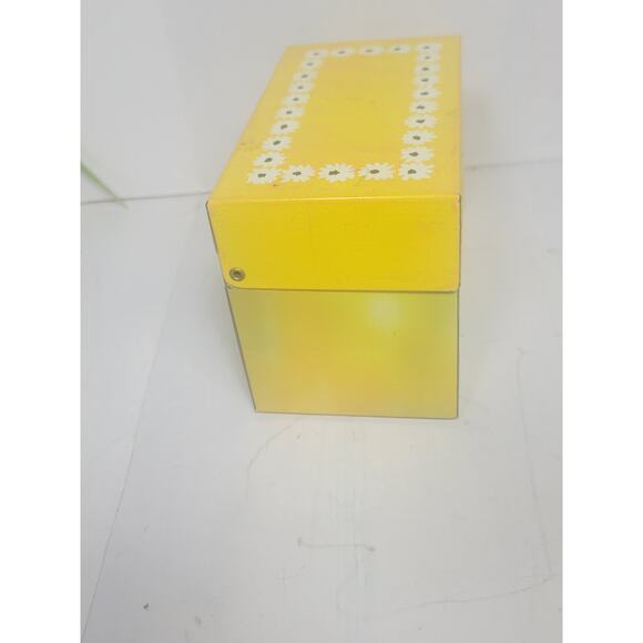 Vintage Recipe Box, Daisy Flower Yellow, Ohio Art Retro, Kitchen Decor - Picture 3 of 7
